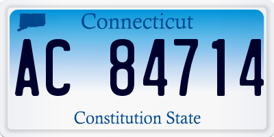 CT license plate AC84714