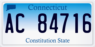 CT license plate AC84716