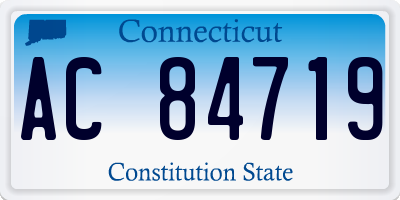 CT license plate AC84719