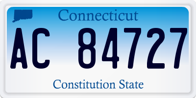 CT license plate AC84727