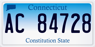 CT license plate AC84728