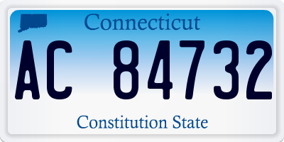 CT license plate AC84732