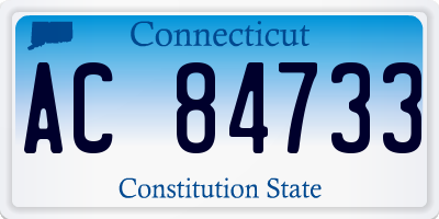 CT license plate AC84733