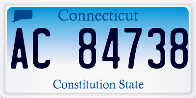 CT license plate AC84738