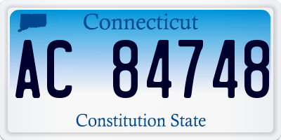 CT license plate AC84748