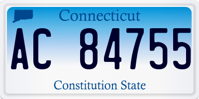 CT license plate AC84755
