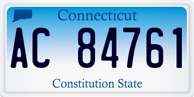 CT license plate AC84761