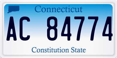 CT license plate AC84774