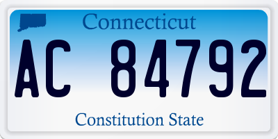 CT license plate AC84792