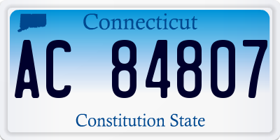 CT license plate AC84807