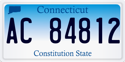 CT license plate AC84812