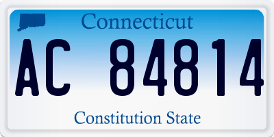 CT license plate AC84814