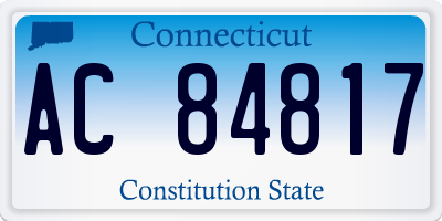 CT license plate AC84817