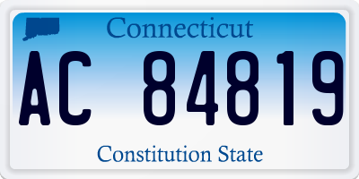 CT license plate AC84819