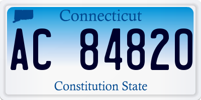 CT license plate AC84820