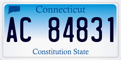 CT license plate AC84831