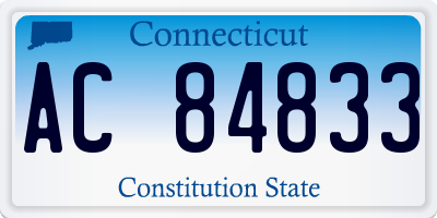 CT license plate AC84833