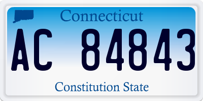 CT license plate AC84843