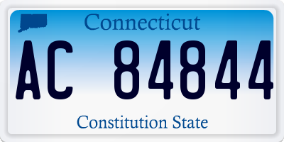 CT license plate AC84844