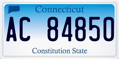 CT license plate AC84850
