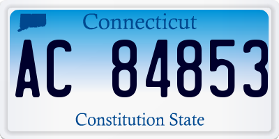 CT license plate AC84853