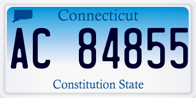 CT license plate AC84855