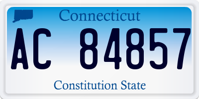 CT license plate AC84857