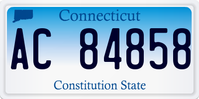 CT license plate AC84858