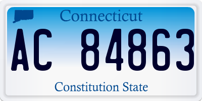 CT license plate AC84863