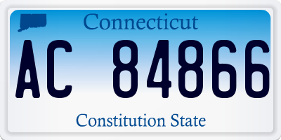 CT license plate AC84866