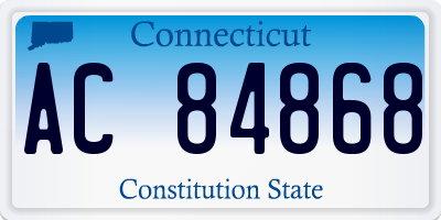 CT license plate AC84868