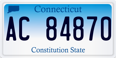 CT license plate AC84870