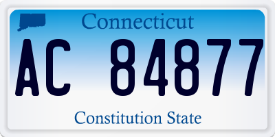 CT license plate AC84877