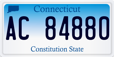 CT license plate AC84880