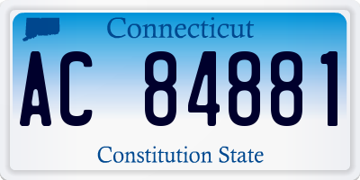 CT license plate AC84881