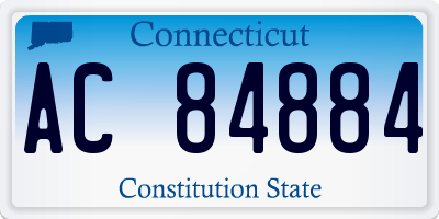 CT license plate AC84884