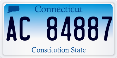 CT license plate AC84887