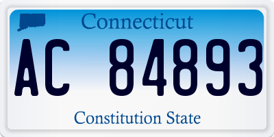 CT license plate AC84893