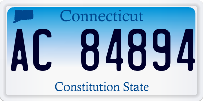 CT license plate AC84894