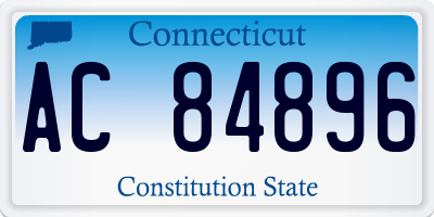 CT license plate AC84896