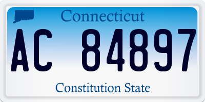 CT license plate AC84897