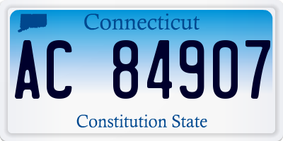 CT license plate AC84907