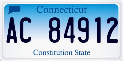 CT license plate AC84912
