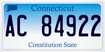 CT license plate AC84922