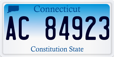 CT license plate AC84923