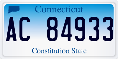 CT license plate AC84933