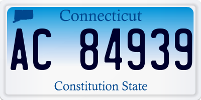 CT license plate AC84939