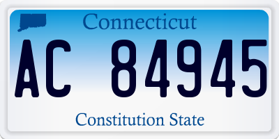 CT license plate AC84945