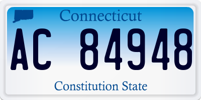 CT license plate AC84948