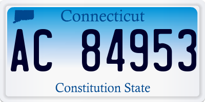 CT license plate AC84953